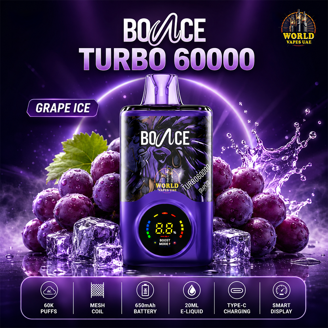 BOUNCE TURBO 60000 Grape Ice disposable vape 60000 puffs