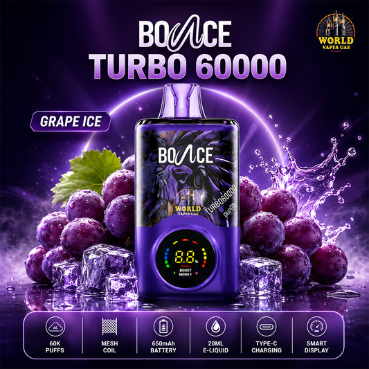 BOUNCE TURBO 60000 Grape Ice disposable vape 60000 puffs