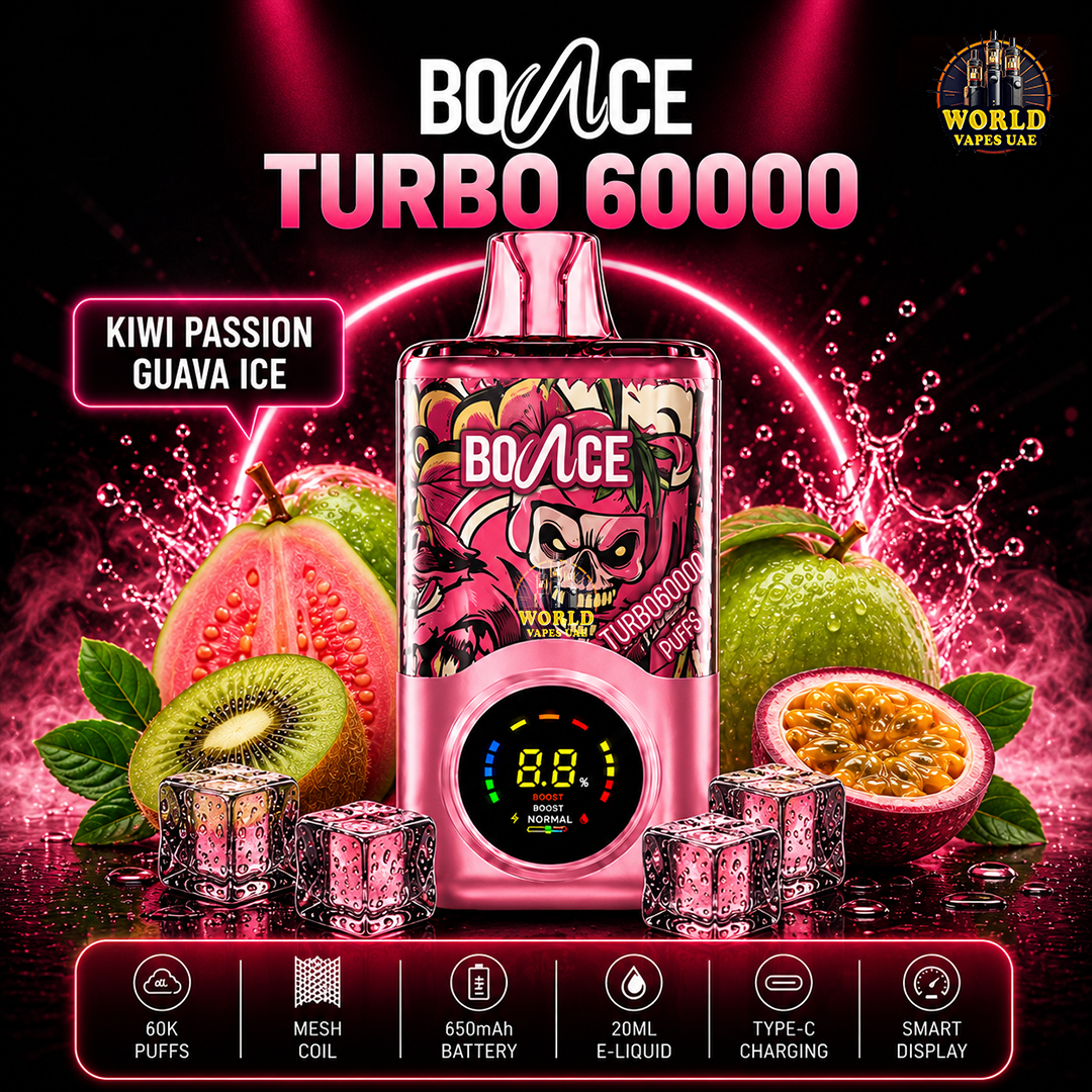 BOUNCE TURBO 60000 Kiwi Passion Guava Ice disposable vape