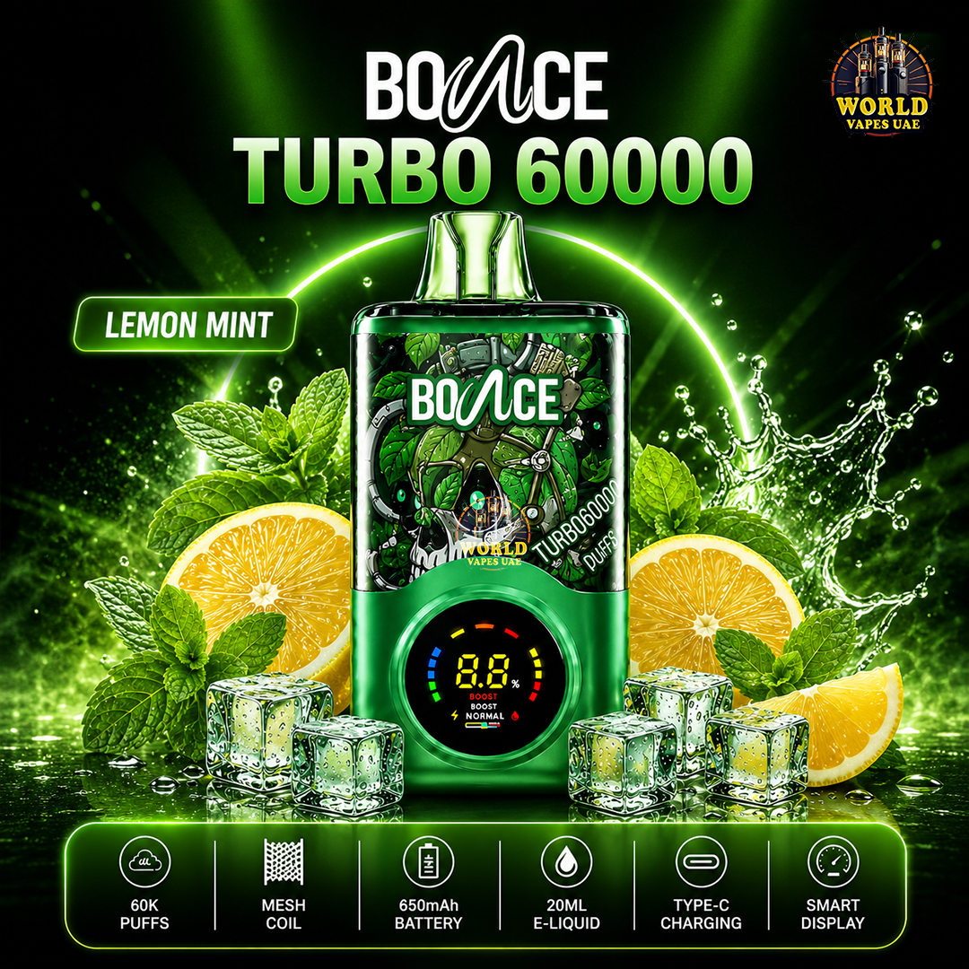 BOUNCE TURBO 60000 Lemon Mint disposable vape 60000 puffs