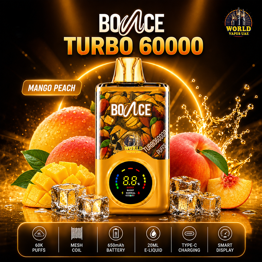BOUNCE TURBO 60000 Mango Peach disposable vape 60000 puffs