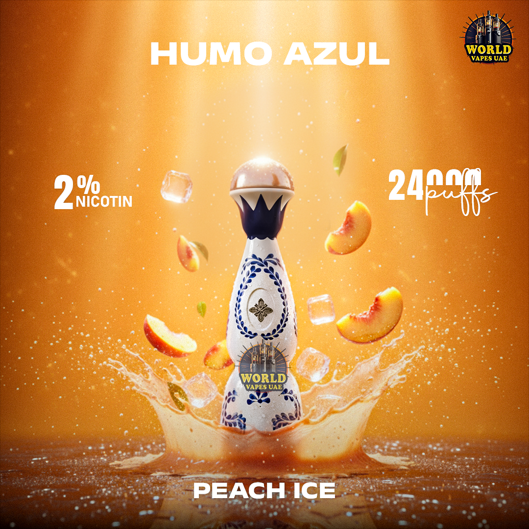 HUMO AZUL Peach Ice disposable vape 24000 puffs 2% nicotine